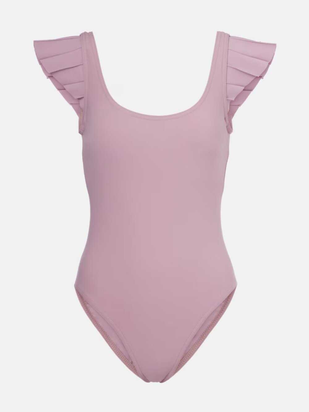 Karla Colletto Alora Ruffle One-Piece Swimsuit Dusty Pink US 10 - Picture 4 of 7